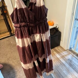 Striped Sleeveless Maxi Dress